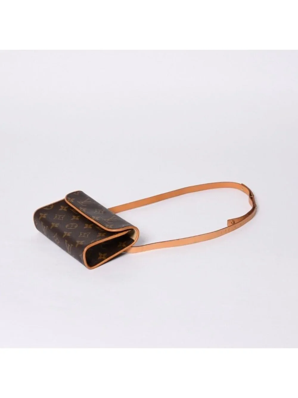 Louis Vuitton Waist Shoulder Bag Monogram Pochette Florentine Brown